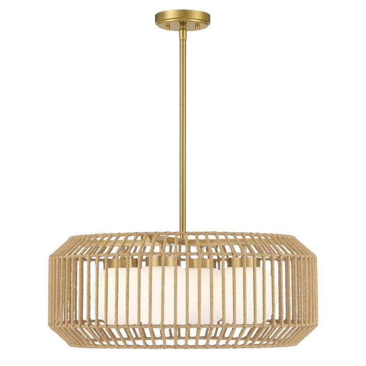 Pastis Four Light Pendant in Warm Brass Savoy House