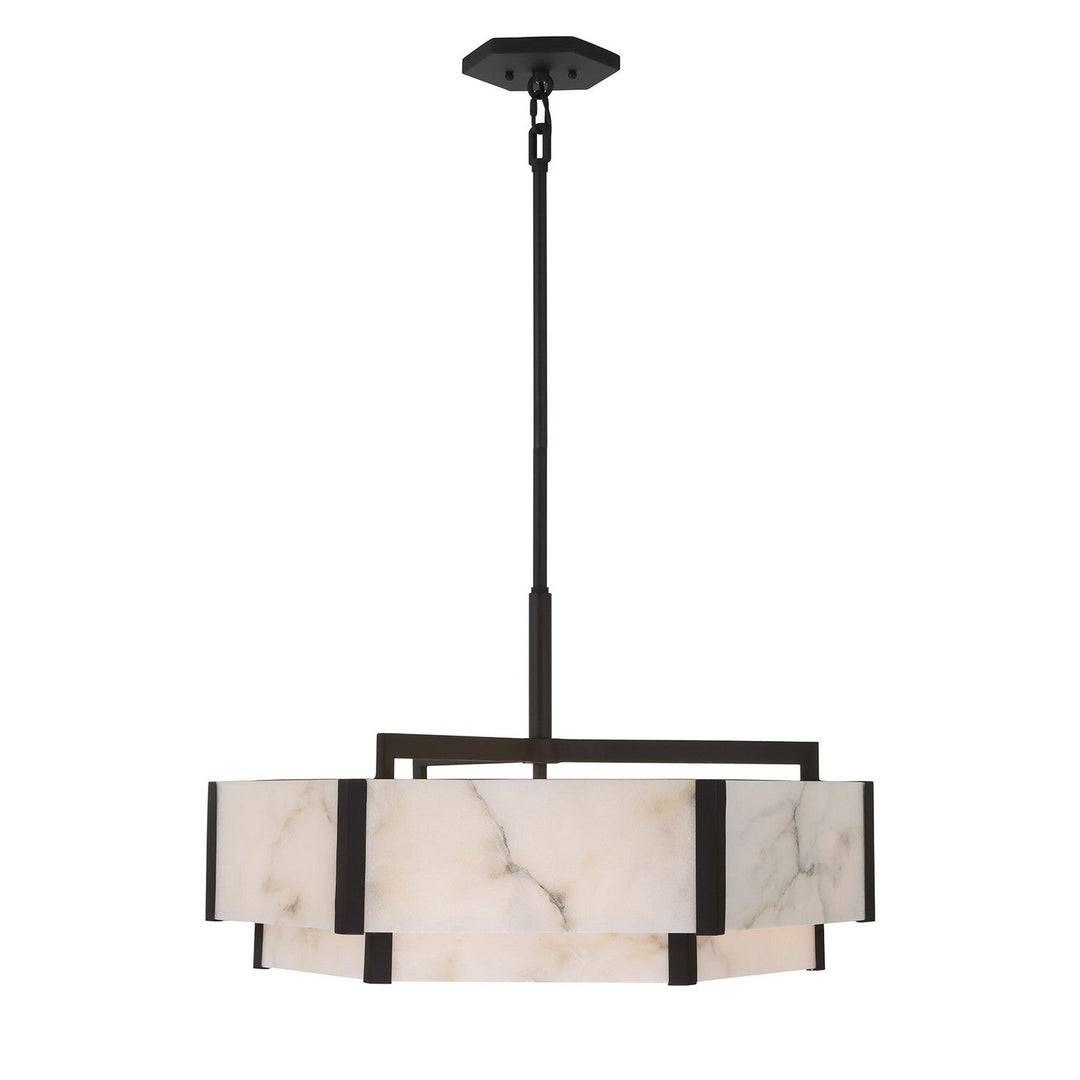 Orleans Six Light Pendant in Black Cashmere Savoy House