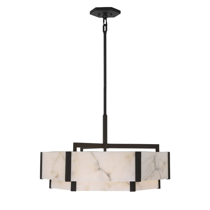 Orleans Six Light Pendant in Black Cashmere Savoy House