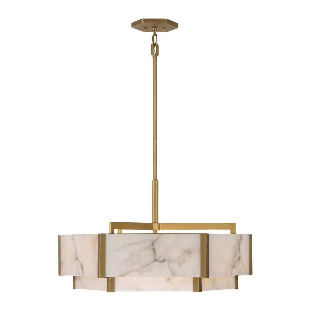 Orleans Six Light Pendant in Distressed Gold Savoy House