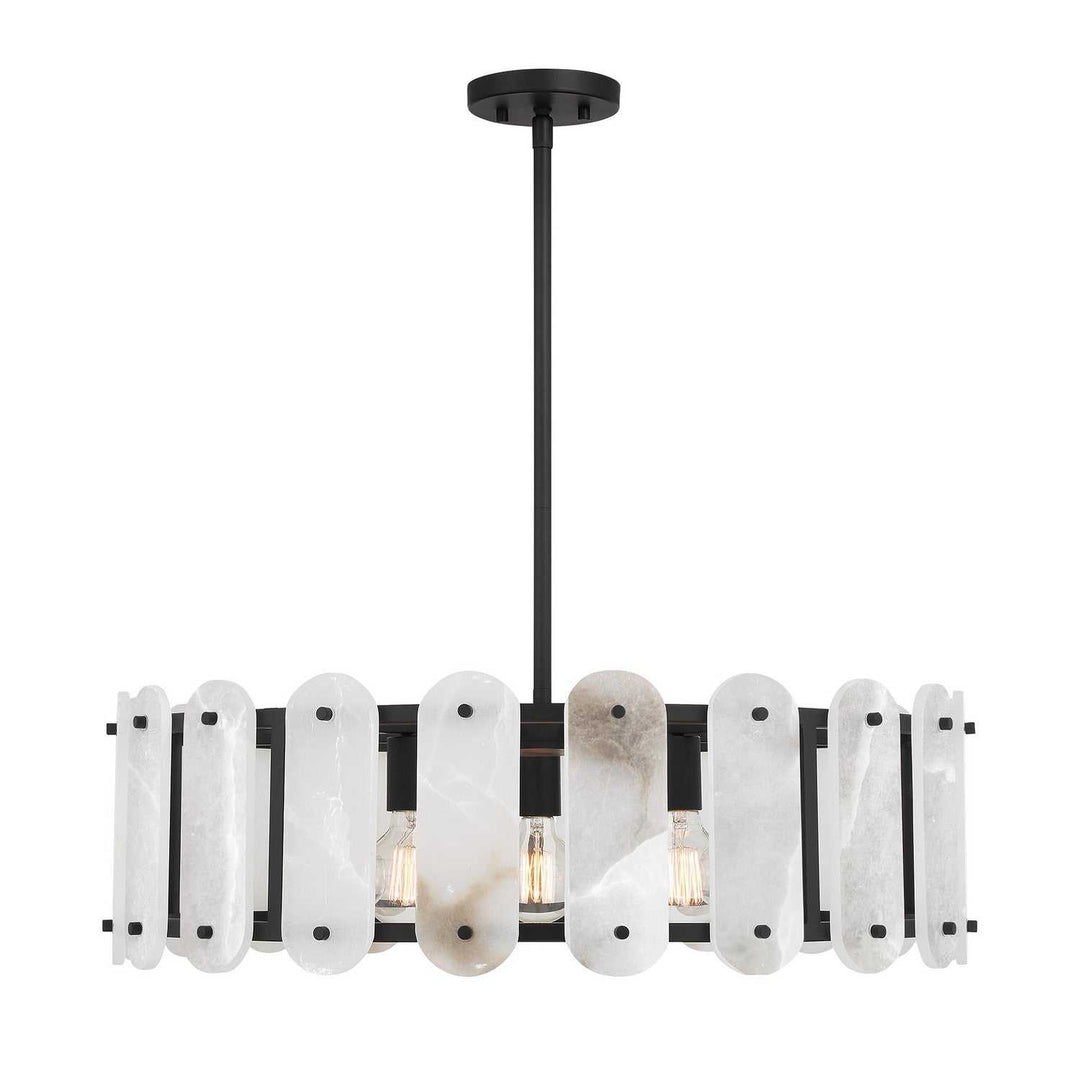 Antolini Five Light Pendant in Black Cashmere Savoy House