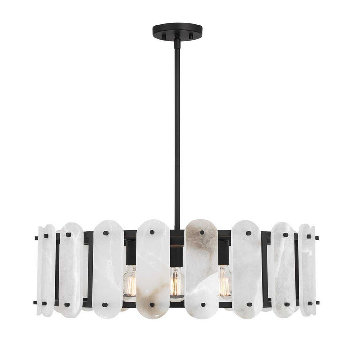 Antolini Five Light Pendant in Black Cashmere Savoy House