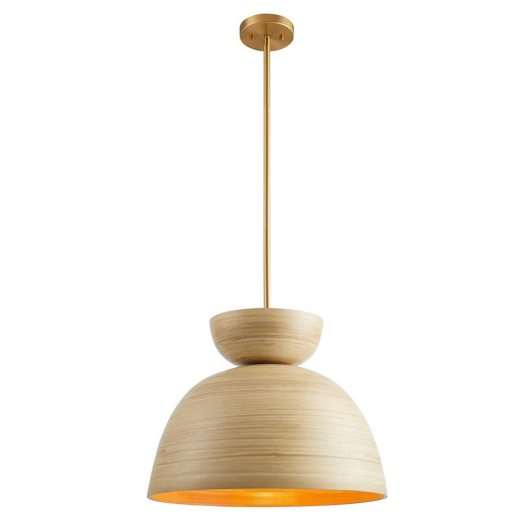 Agave One Light Pendant in Natural Bamboo Savoy House