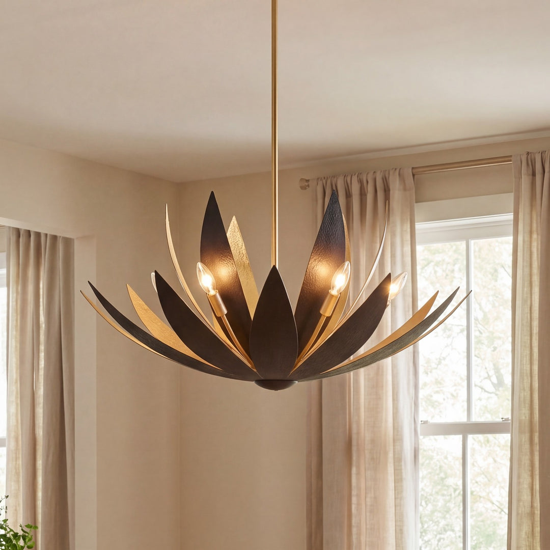 Savoy House - 7-4628-6-24 - Six Light Pendant - Loto - Centura and Burnished Gold