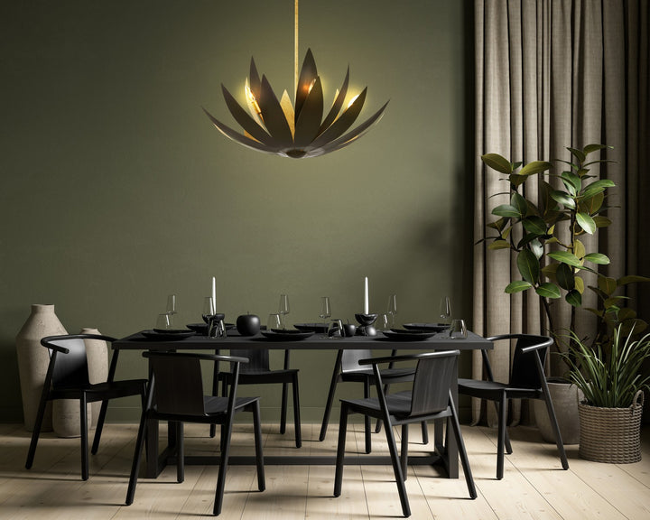 Savoy House - 7-4628-6-24 - Six Light Pendant - Loto - Centura and Burnished Gold