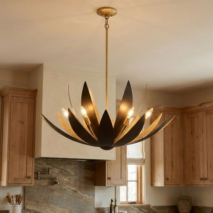 Savoy House - 7-4628-6-24 - Six Light Pendant - Loto - Centura and Burnished Gold
