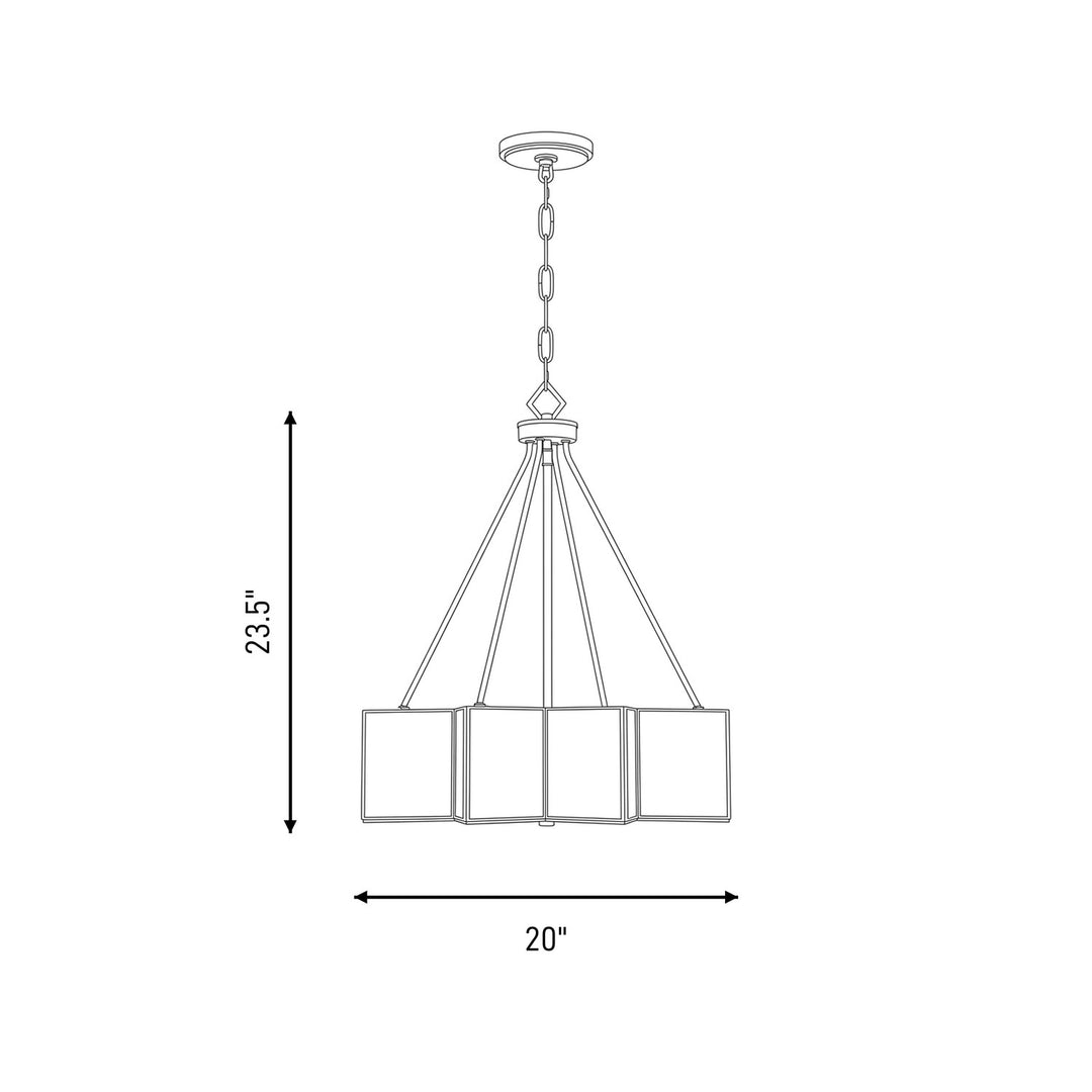 Savoy House - 7-5988-3-322 - Three Light Pendant - Reiling - Warm Brass