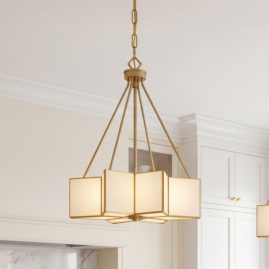 Savoy House - 7-5988-3-322 - Three Light Pendant - Reiling - Warm Brass