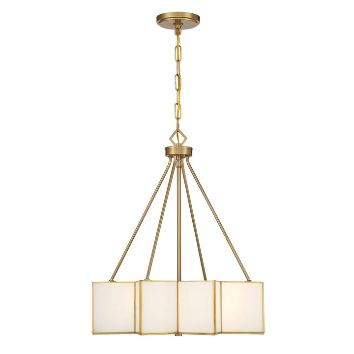 Reiling Three Light Pendant in Warm Brass Savoy House