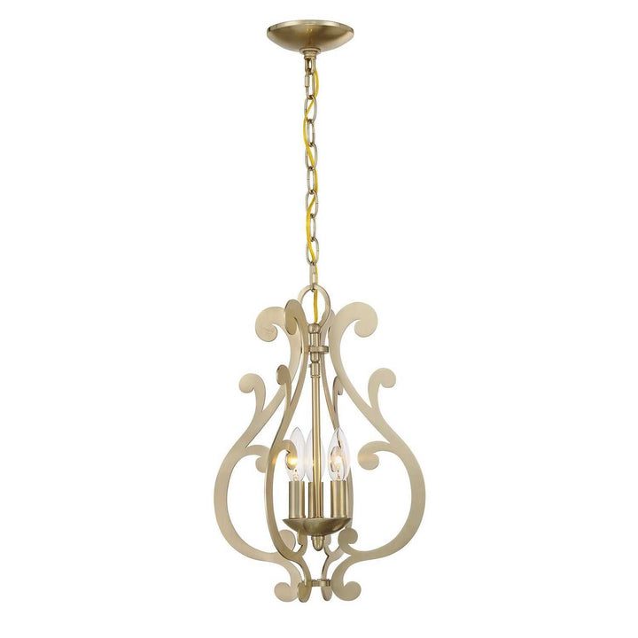 Lombard Three Light Pendant in Noble Brass Savoy House