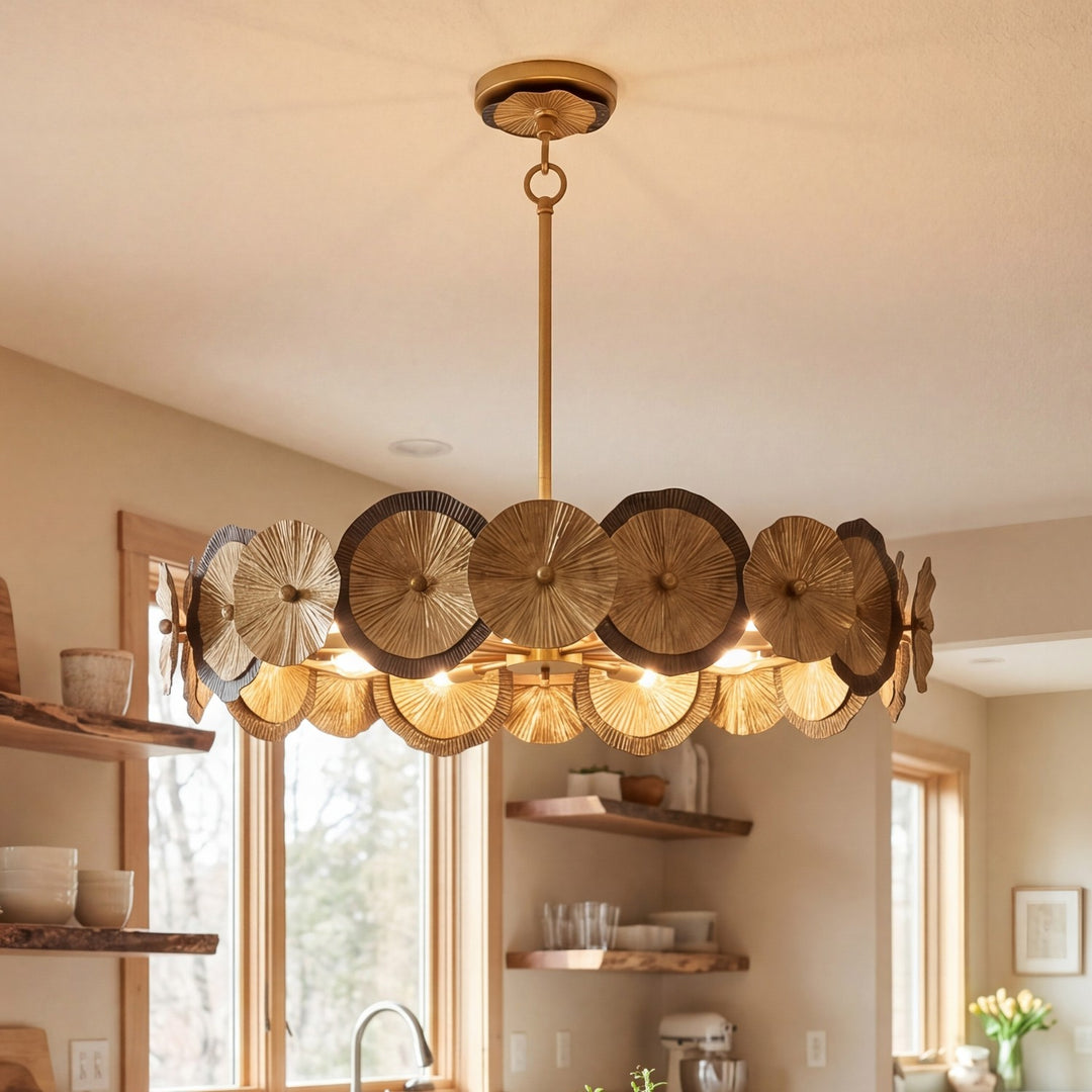 Savoy House - 7-6384-5-61 - Five Light Pendant - Lincoln - Distressed Gold and Bronze