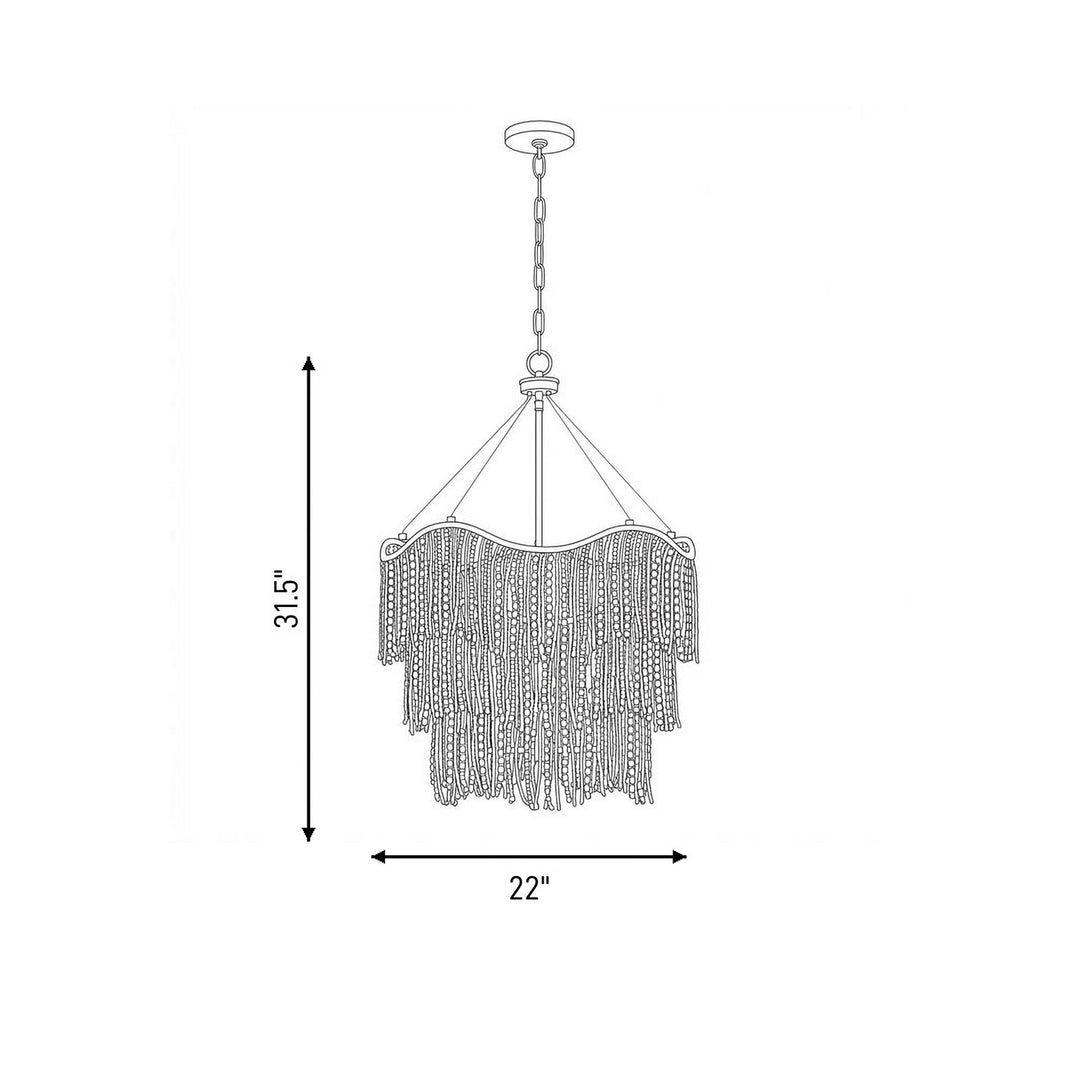 Savoy House - 7-7520-6-17 - Six Light Pendant - Melia - Cypress