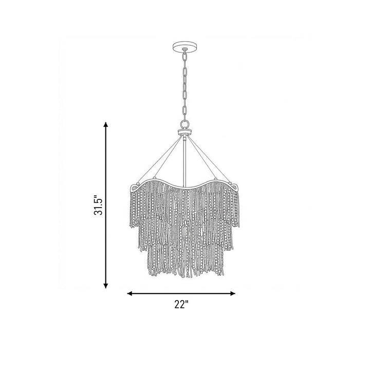 Savoy House - 7-7520-6-17 - Six Light Pendant - Melia - Cypress