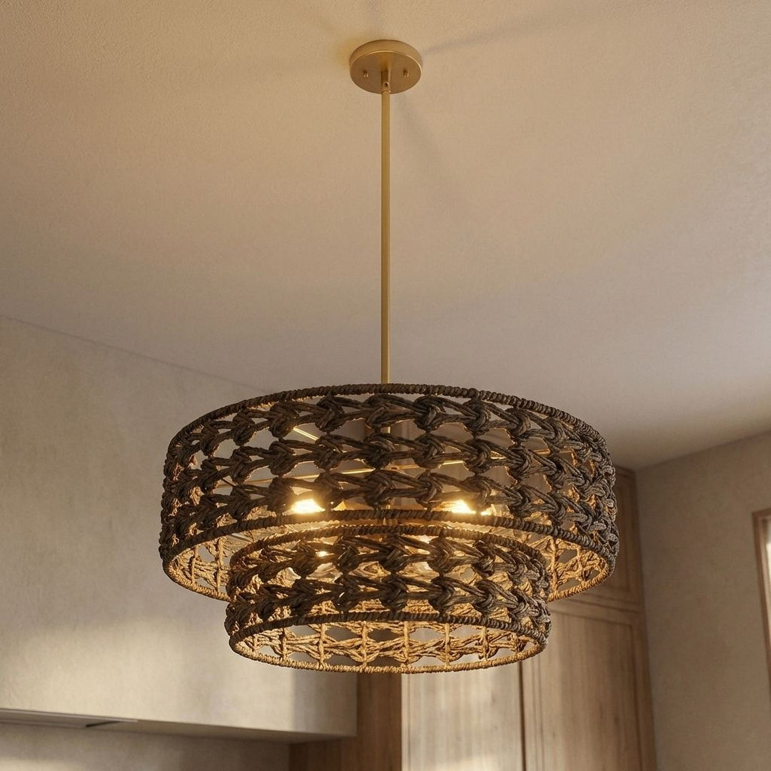Savoy House - 7-9284-7-220 - Seven Light Pendant - Silencio - Riviera Brass