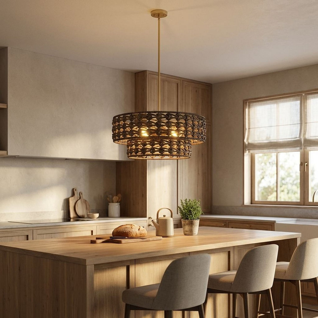 Savoy House - 7-9284-7-220 - Seven Light Pendant - Silencio - Riviera Brass