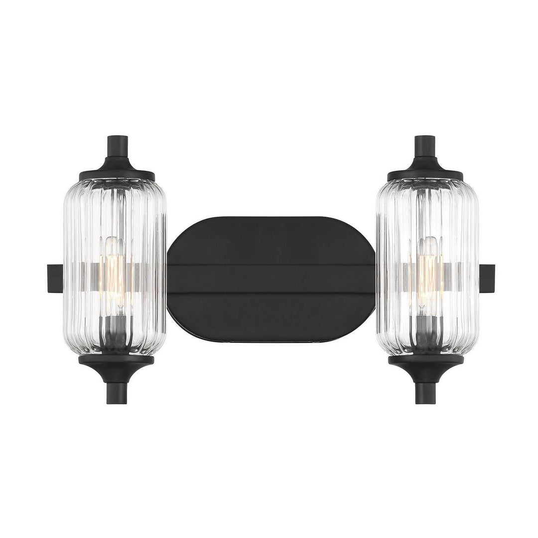 Holton Two Light Bathroom Vanity in Matte Black Savoy House
