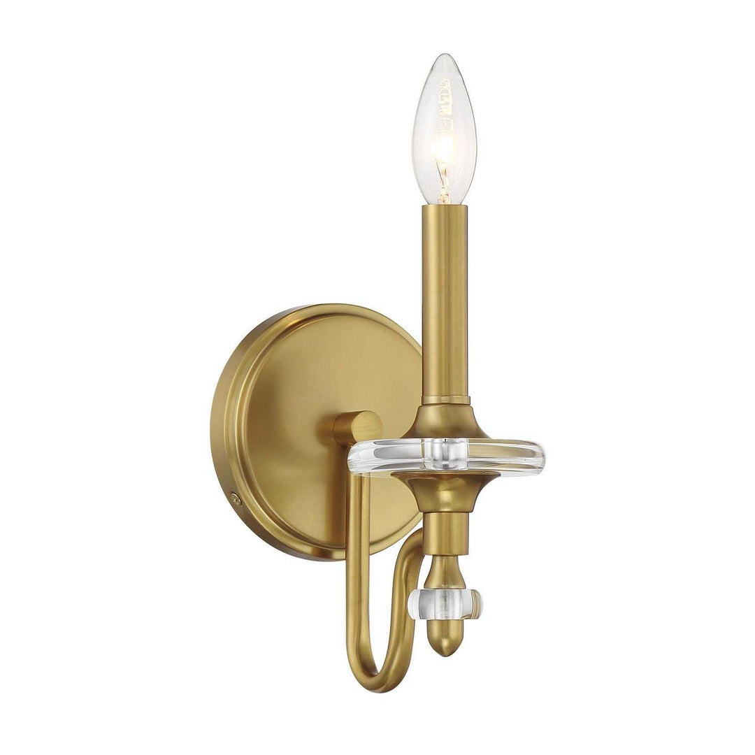 Champlain One Light Wall Sconce in Warm Brass Savoy House