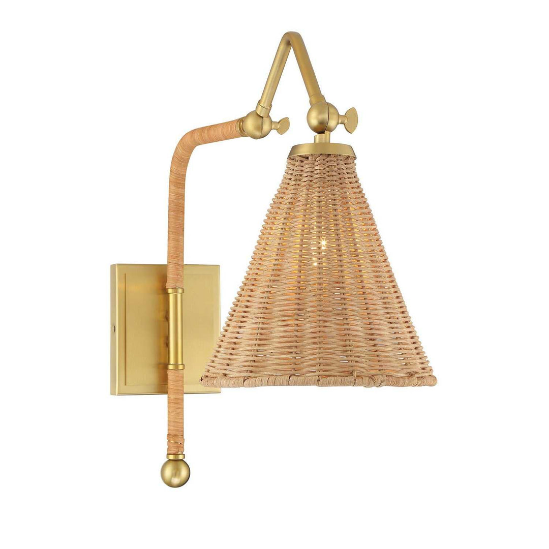 Linell One Light Wall Sconce in Warm Brass Savoy House