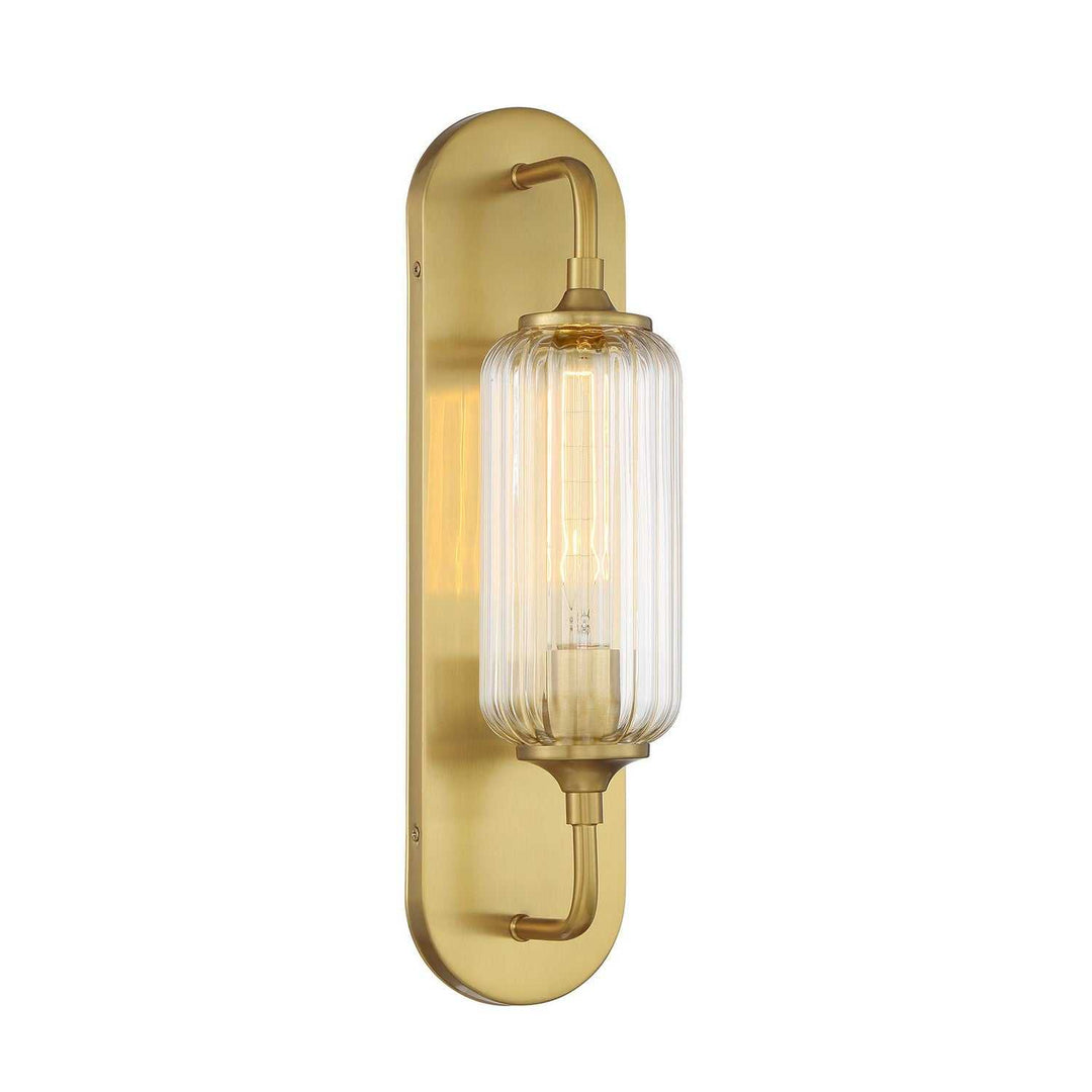 Holton One Light Wall Sconce in Warm Brass Savoy House
