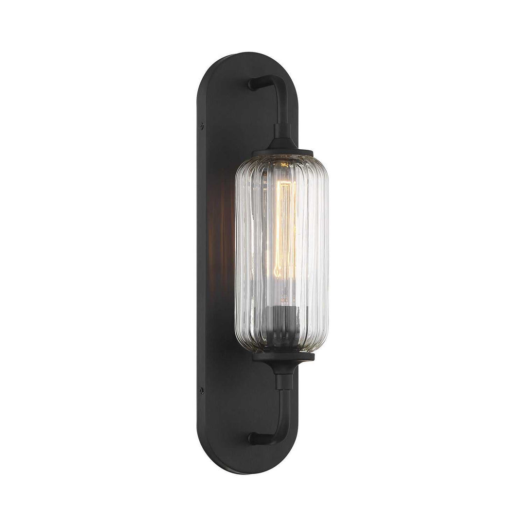Holton One Light Wall Sconce in Matte Black Savoy House