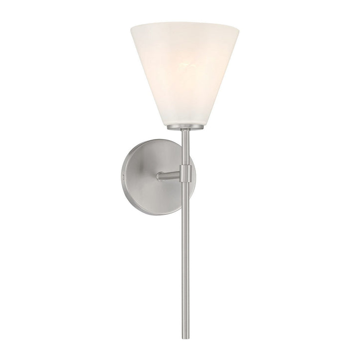 Blair One Light Wall Sconce in Satin Nickel Savoy House