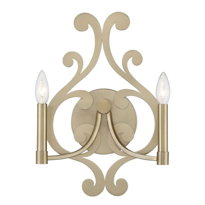 Lombard Two Light Wall Sconce in Noble Brass Savoy House