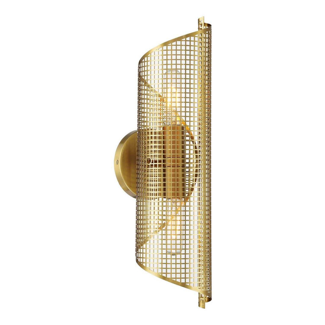 Hillbourne Two Light Wall Sconce in Warm Brass Savoy House