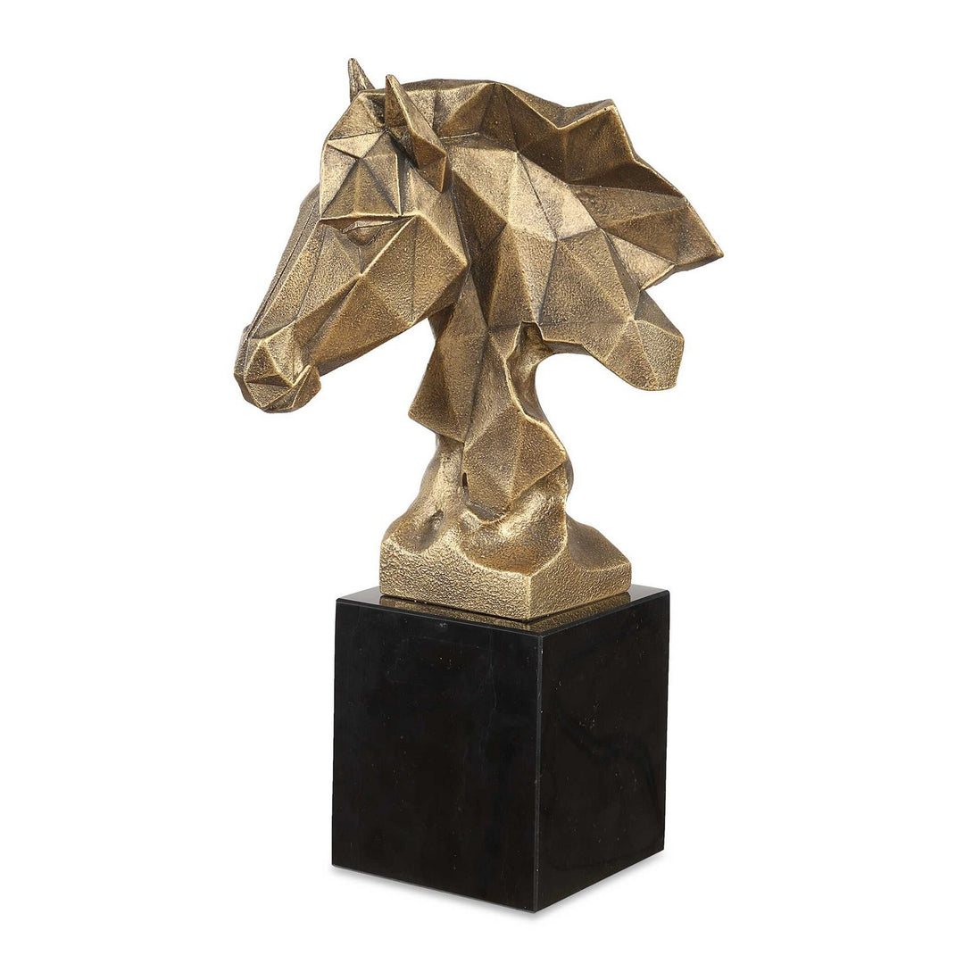 Chiseled Horse Bust Sculpture in Antiqued Gold - available from The Lighting Shoppe, trusted by Canadian homeowners