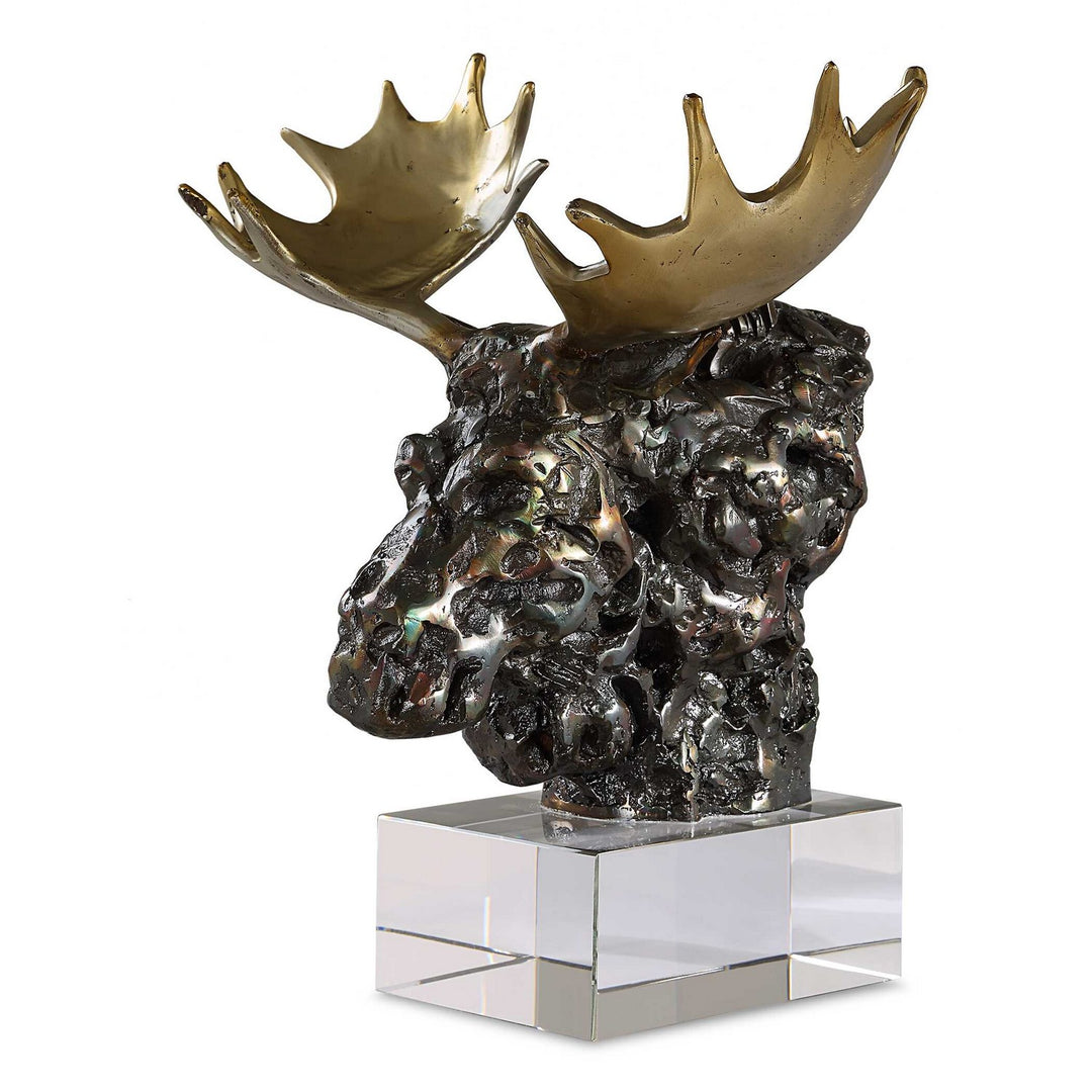 Moose Bust Sculpture in Bronze - available from The Lighting Shoppe, trusted by Canadian homeowners