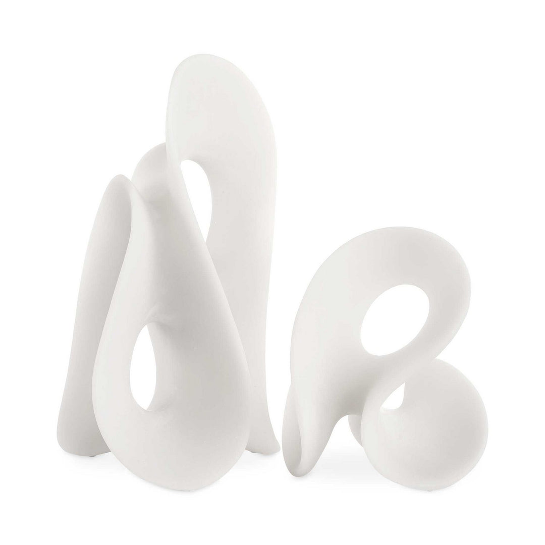 Silent Wave Sculptures Set/2 in White - available from The Lighting Shoppe, trusted by Canadian homeowners