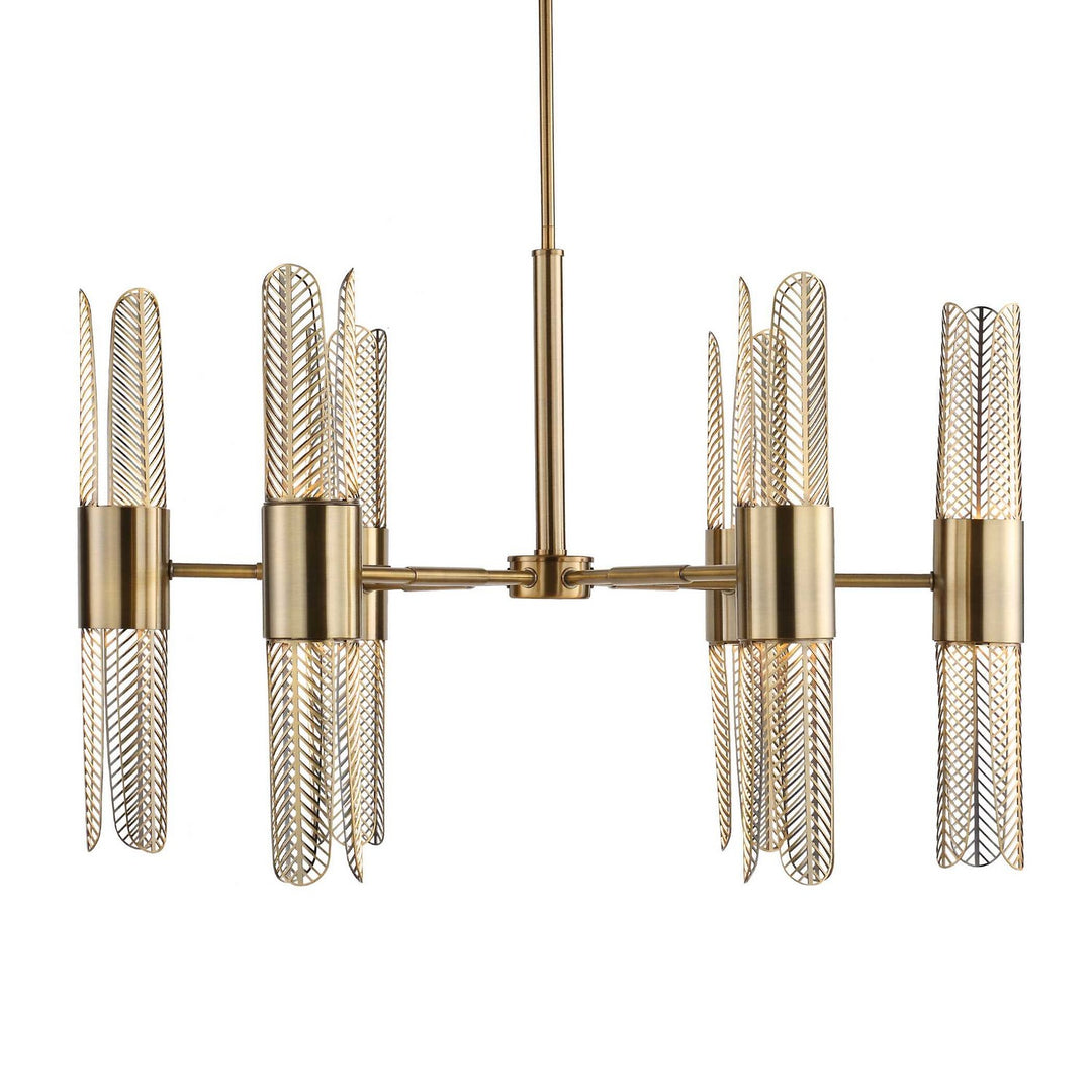 Cret LED Chandelier in Oxidized Brass - available from The Lighting Shoppe, trusted by Canadian homeowners