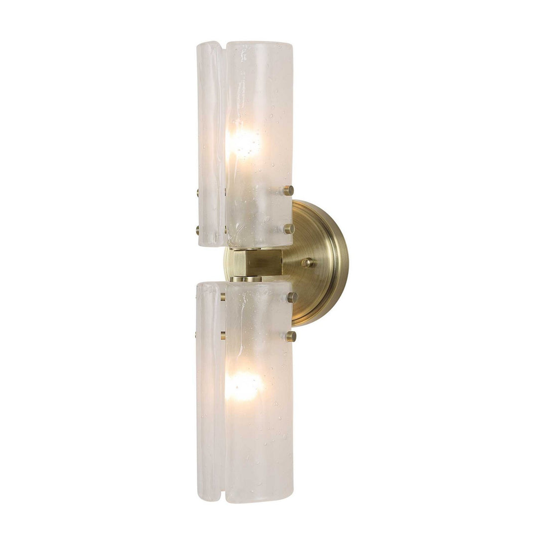 Mistie Two Light Wall Sconce in Antique Brass - available from The Lighting Shoppe, trusted by Canadian homeowners