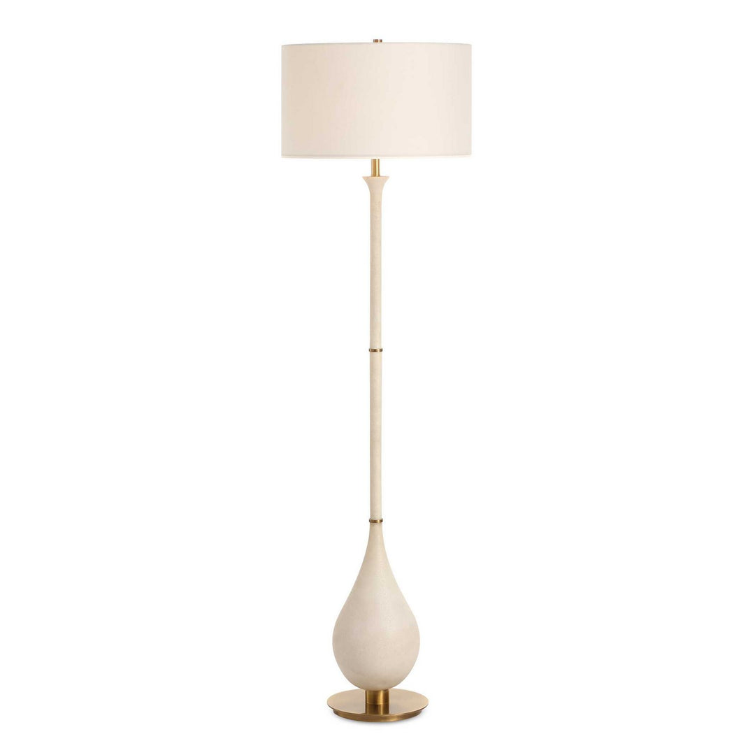 Dewdrop One Light Floor Lamp in Brushed Antique Brass - available from The Lighting Shoppe, trusted by Canadian homeowners
