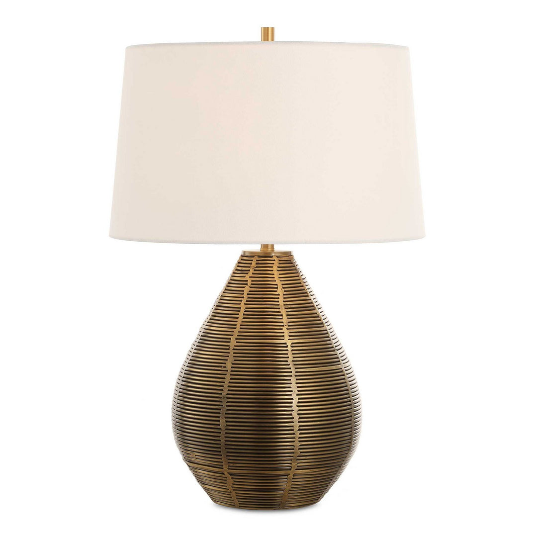Knowles One Light Table Lamp in Brushed Brass - available from The Lighting Shoppe, trusted by Canadian homeowners