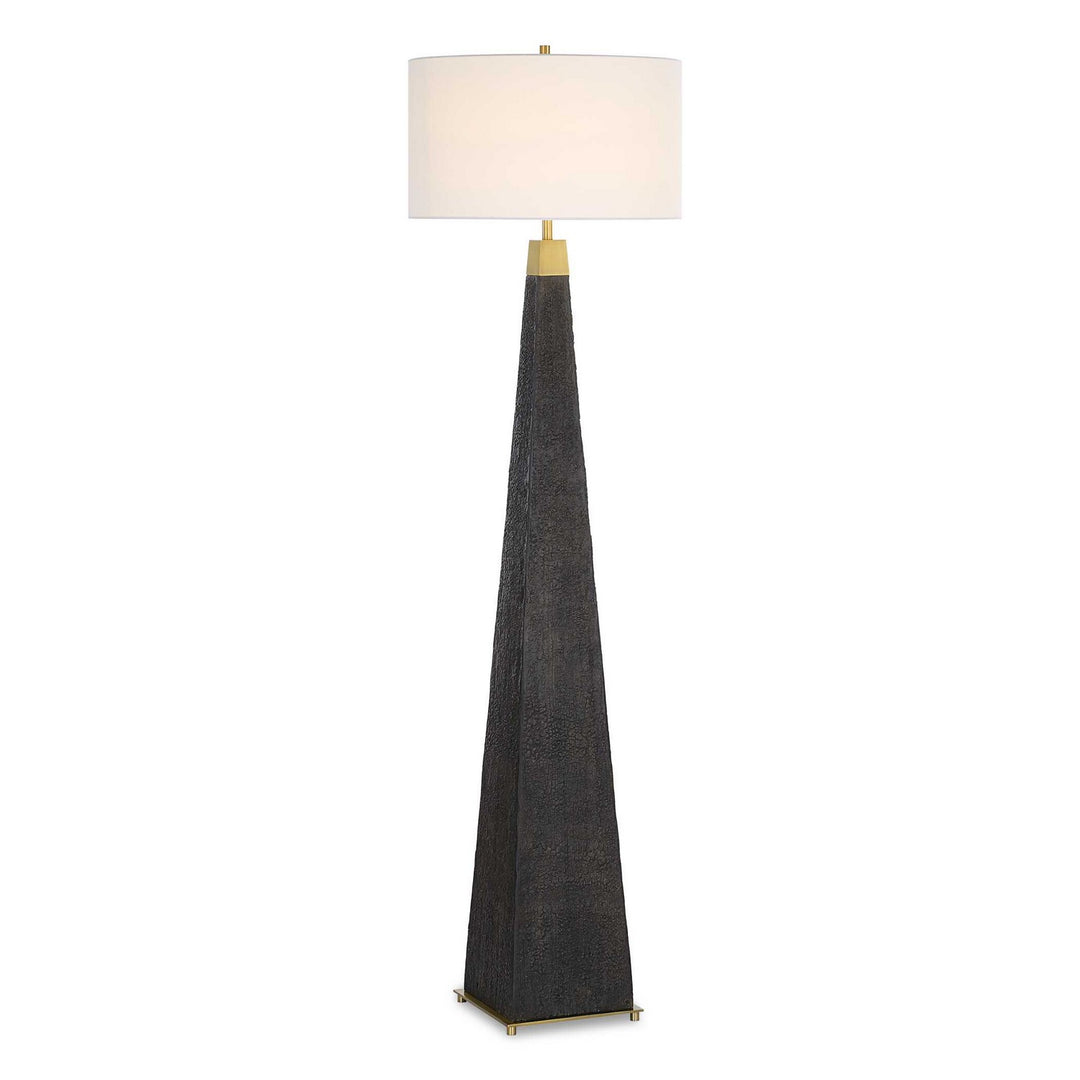 Lathey One Light Floor Lamp in Brass - available from The Lighting Shoppe, trusted by Canadian homeowners