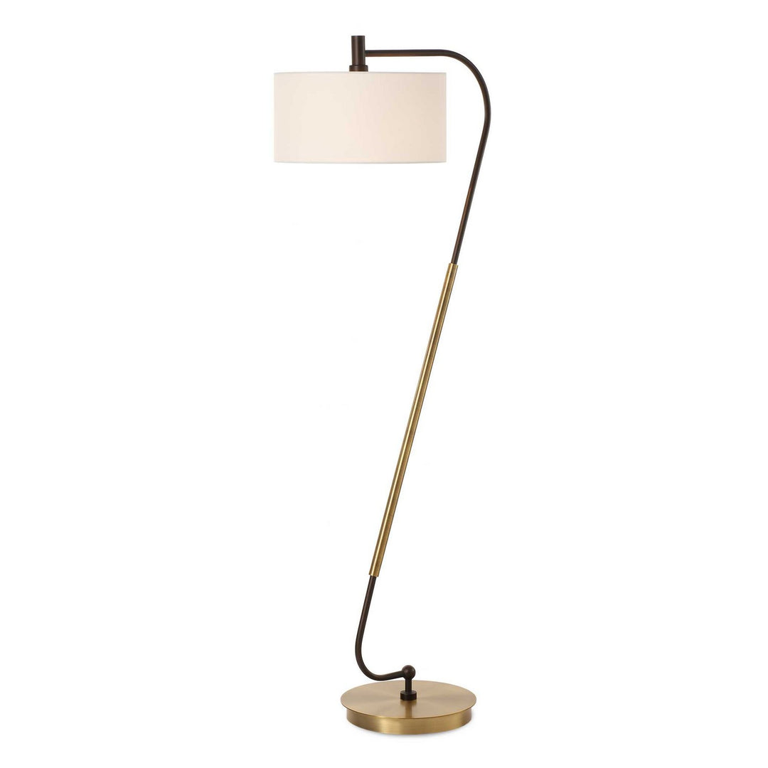 Irwin One Light Floor Lamp in Antique Brass - available from The Lighting Shoppe, trusted by Canadian homeowners