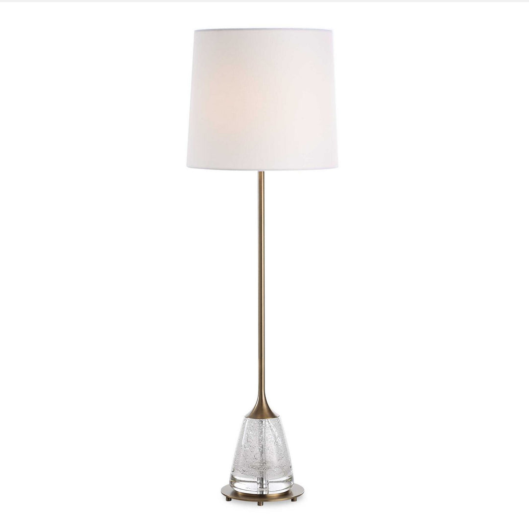 Alistair One Light Buffet Lamp in Antique Brass - available from The Lighting Shoppe, trusted by Canadian homeowners