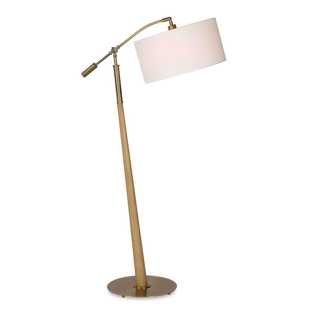 Kennett One Light Floor Lamp in Antique Brass - available from The Lighting Shoppe, trusted by Canadian homeowners