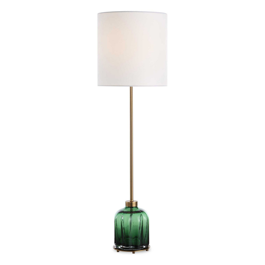 Lois One Light Buffet Lamp in Antique Brass - available from The Lighting Shoppe, trusted by Canadian homeowners