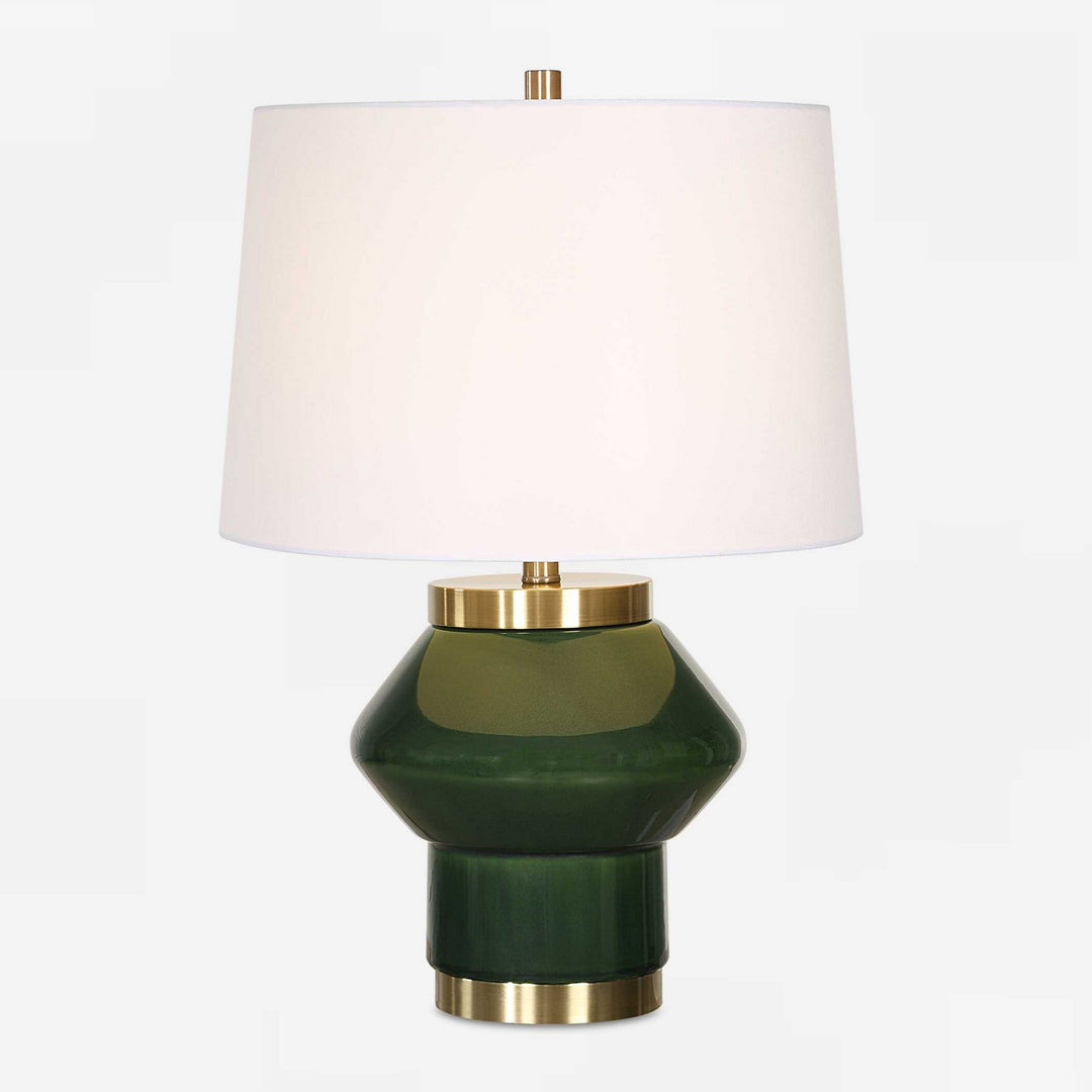 Tayson One Light Table Lamp in Antique Brass - available from The Lighting Shoppe, trusted by Canadian homeowners