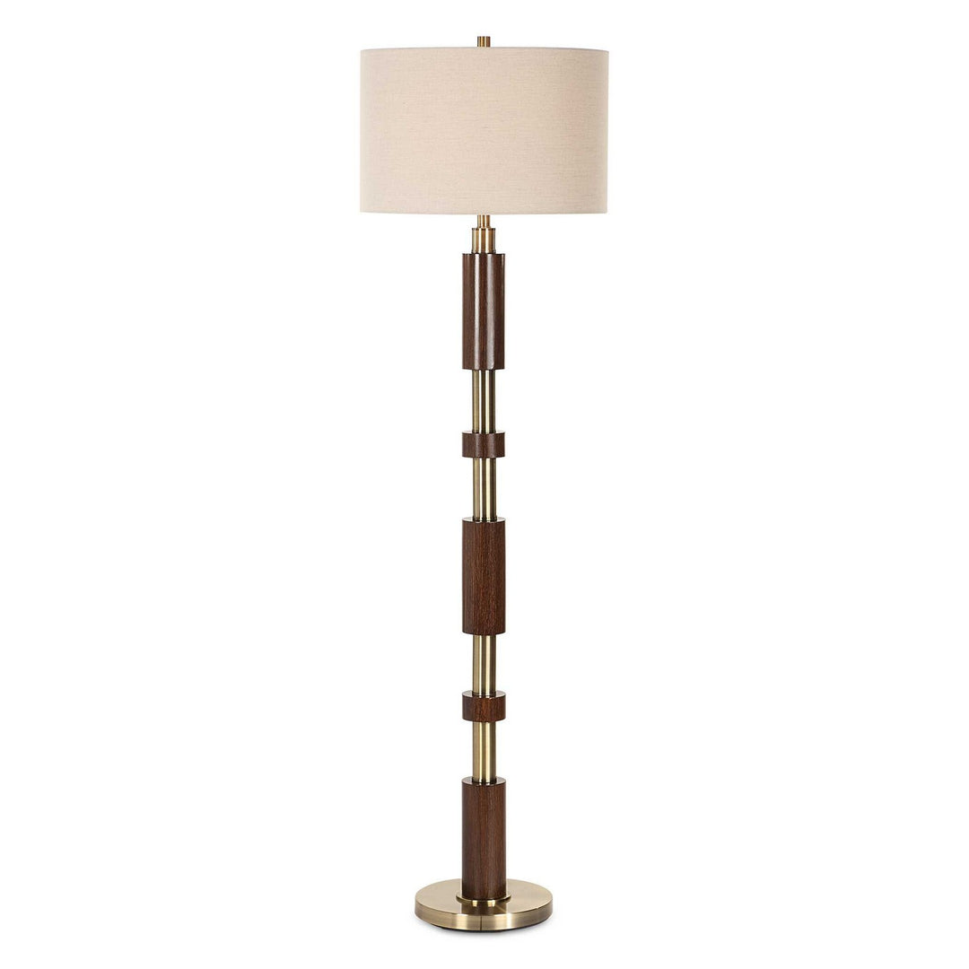 Stacked One Light Floor Lamp in Brass - available from The Lighting Shoppe, trusted by Canadian homeowners