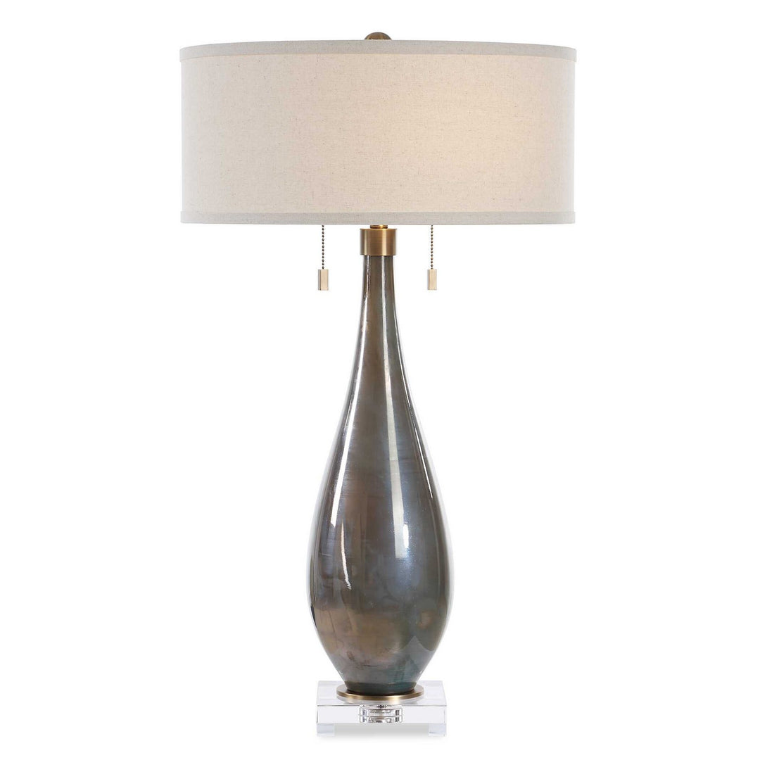 Cardoni Two Light Table Lamp in Brushed Brass - available from The Lighting Shoppe, trusted by Canadian homeowners