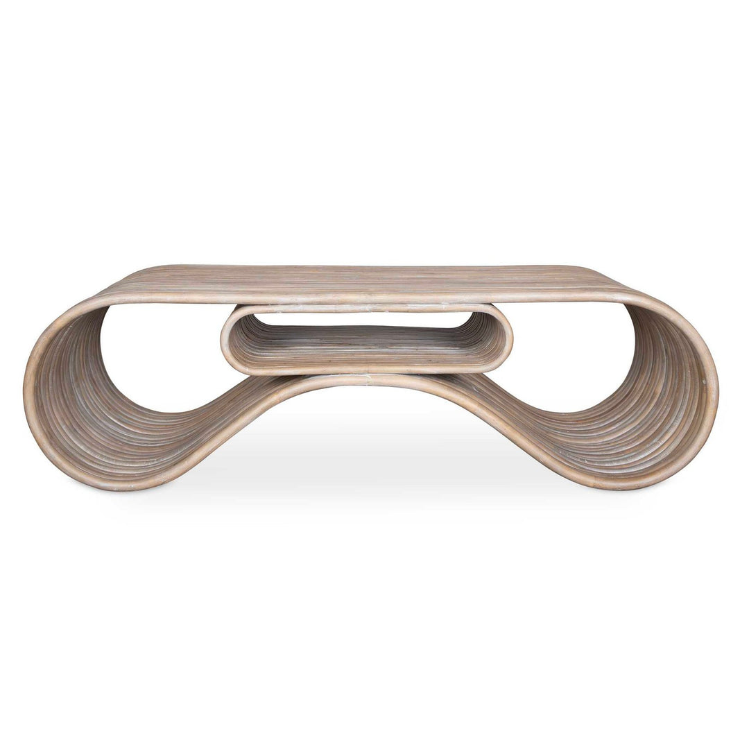 Montrose Coffee Table in White-washed Rattan - available from The Lighting Shoppe, trusted by Canadian homeowners