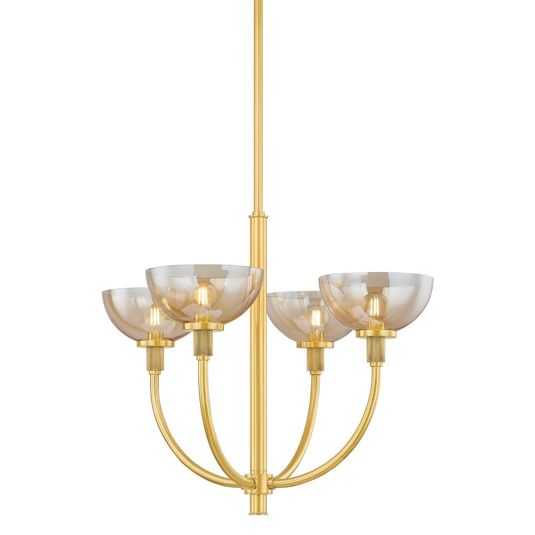 Mitzi Canada - H981804-AGB - Four Light Chandelier - Eva - Aged Brass ...