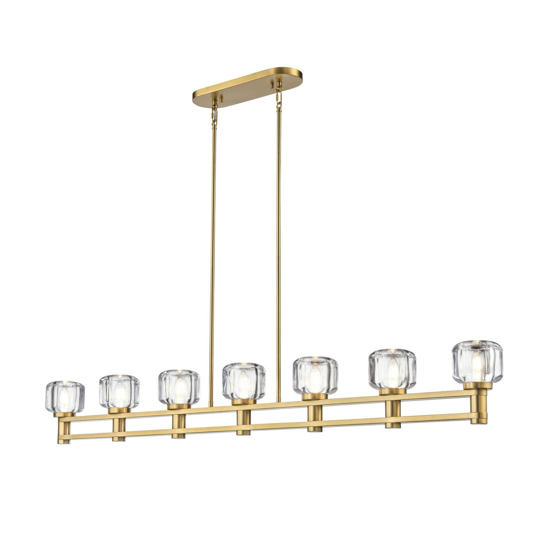 DVI Canada - DVP34604BR-CL - Seven Light Linear Pendant - Samar - Brass