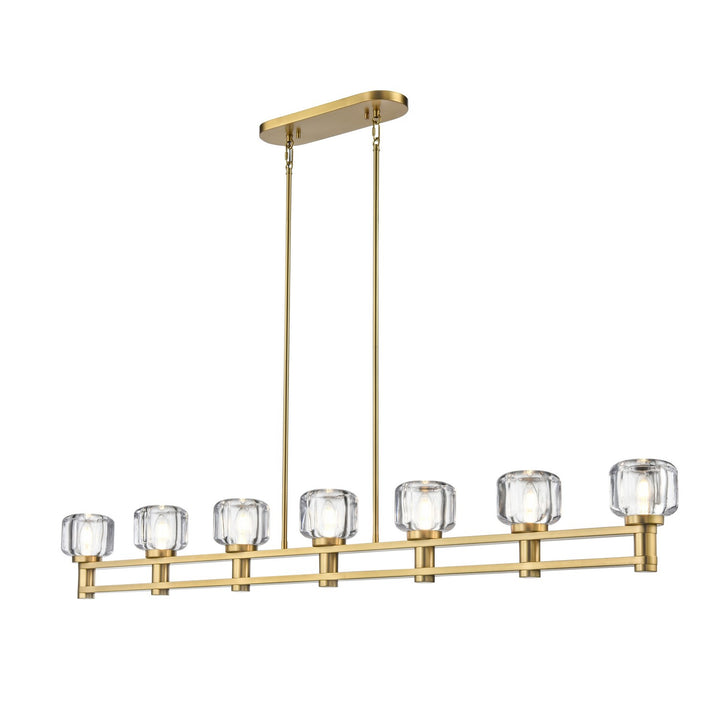DVI Canada - DVP34604BR-CL - Seven Light Linear Pendant - Samar - Brass