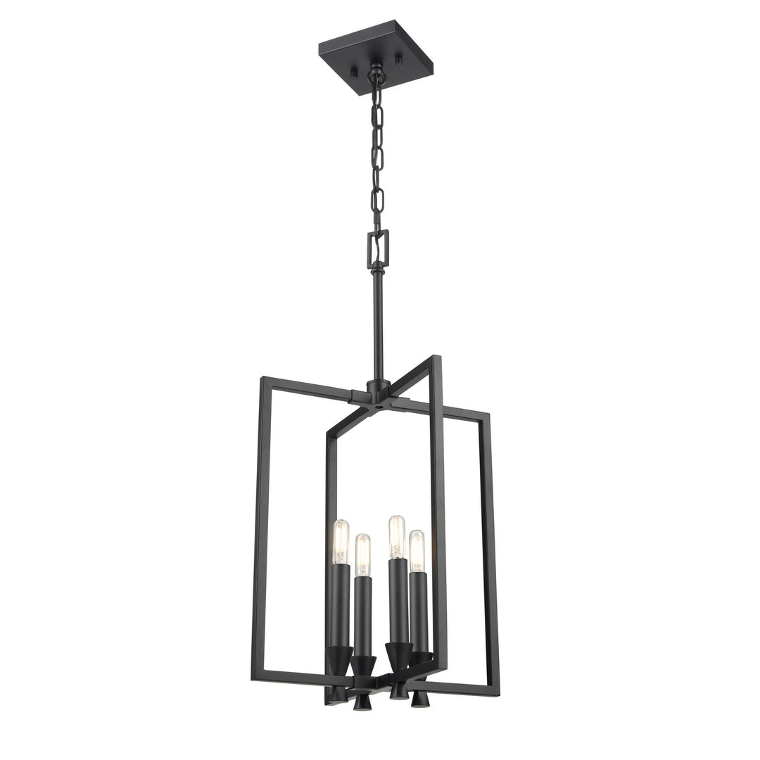 DVI Canada - DVP37148EB - Four Light Pendant - Carisbrooke - Ebony