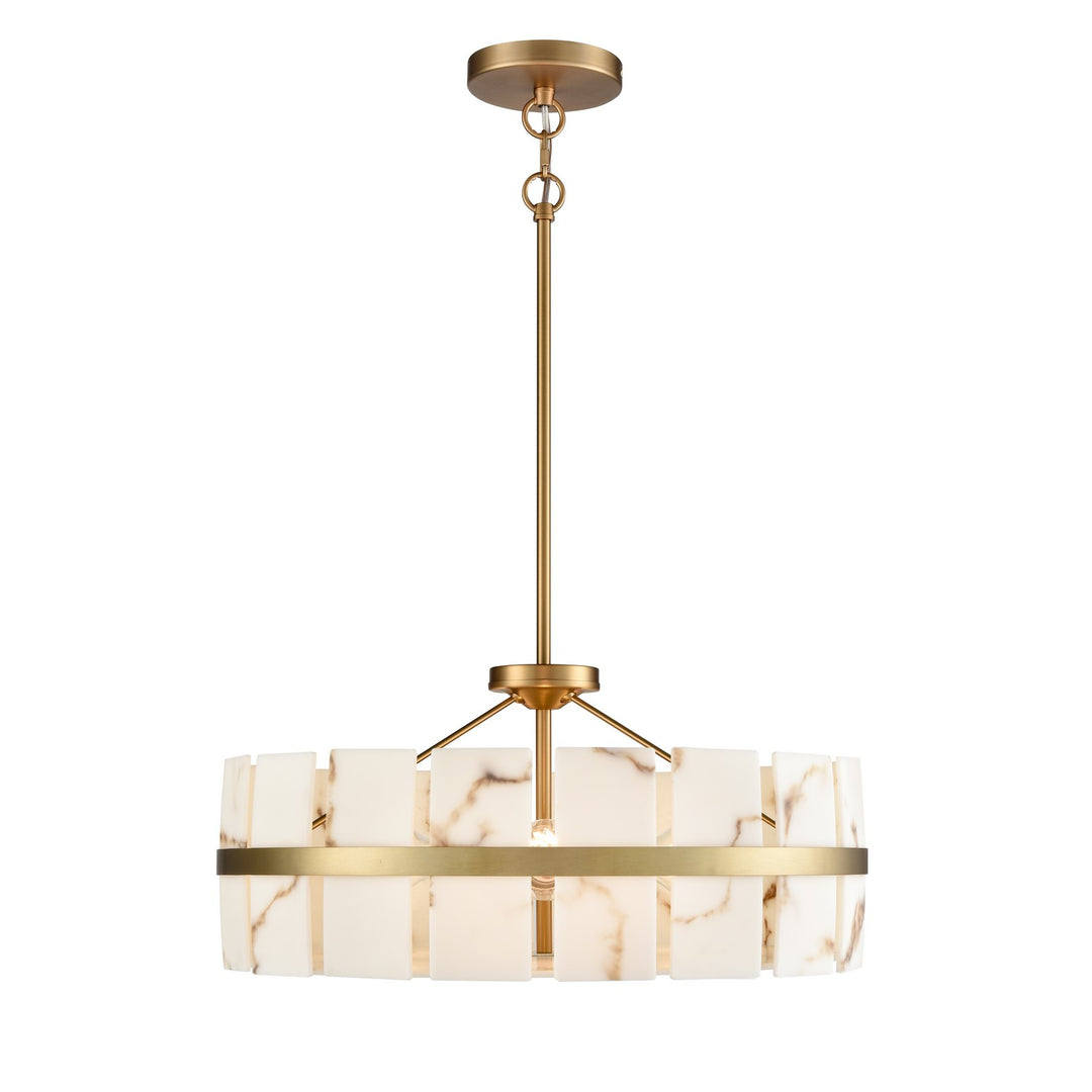 DVI Canada - DVP5206BR-BFA - Three Light Pendant - Luna Alabaster - Brass