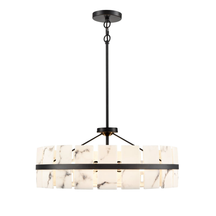 DVI Canada - DVP5208EB-GFA - Five Light Pendant - Luna Alabaster - Ebony