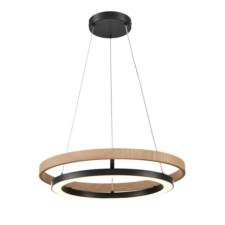 DVI Canada - DVP40847EB+NW-CCT - LED Chandelier - Cybele - Ebony/Natural Wood